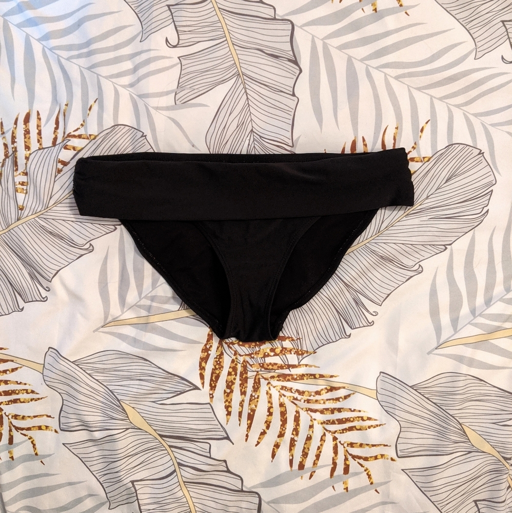 Black Hipster Swim Bottoms